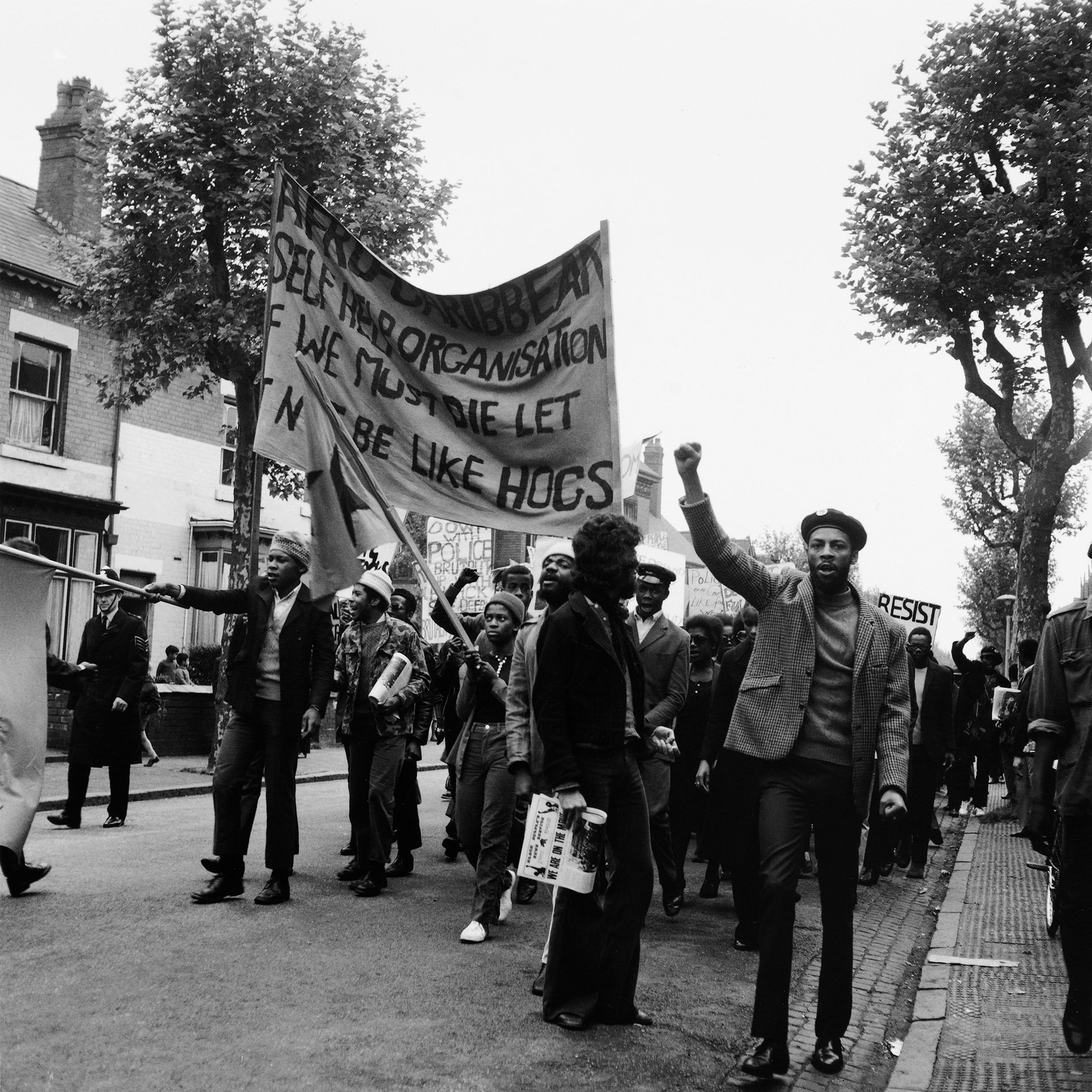 Protesting against racism and police brutality, 1972