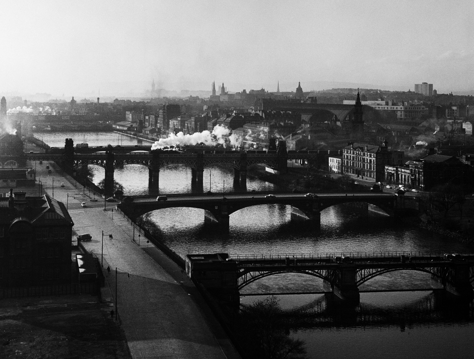 Image of Bridges over the River Clyde (1963) by Oscar Marzaroli