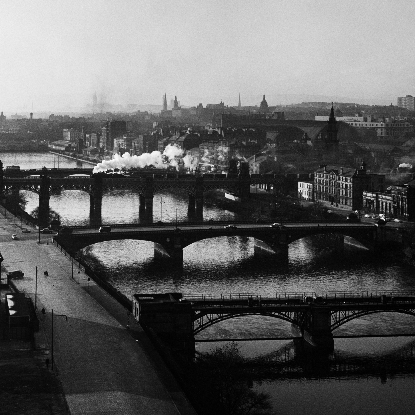 Image of Bridges over the River Clyde (1963) by Oscar Marzaroli