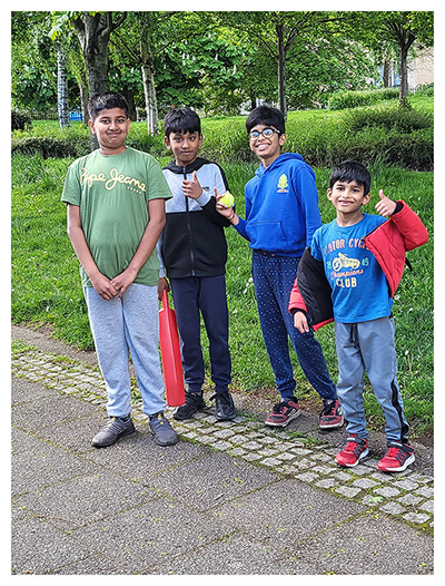 Boys Playing Cricket, New Gorbals Park