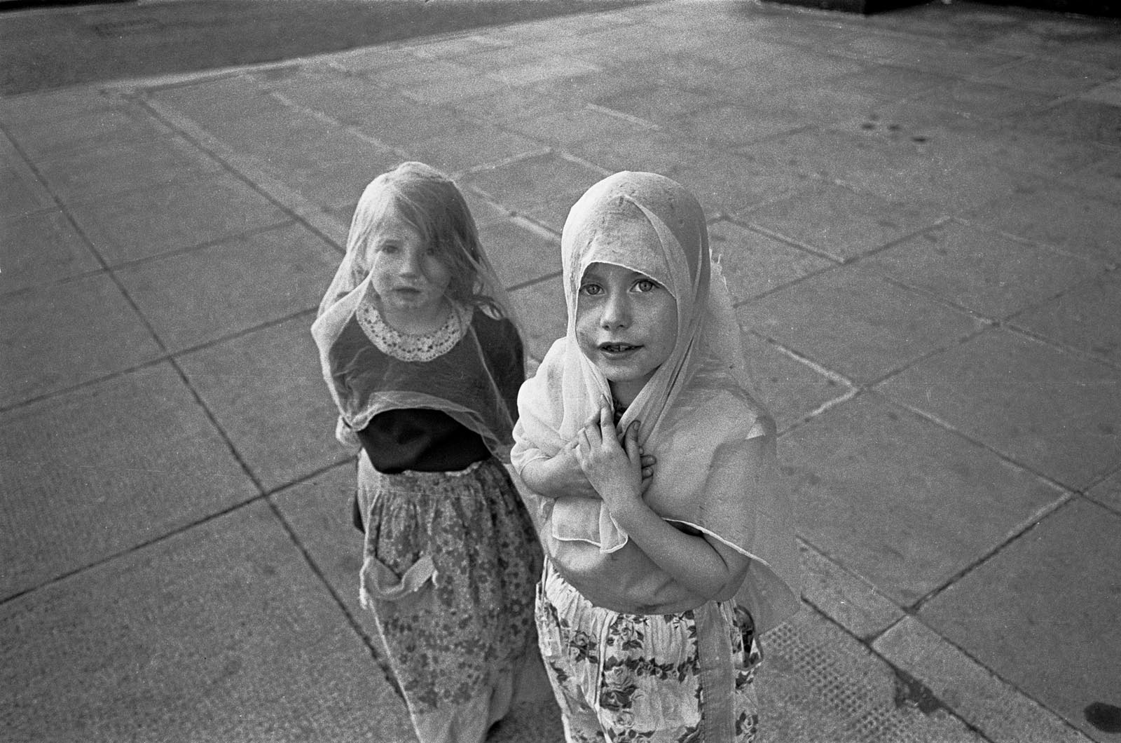 Children playing at Weddings. Glasgow, 1970.